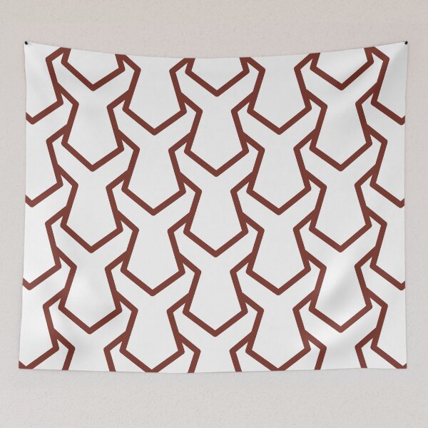 Item preview, Red and White Tessellation Line Pattern 11 Coordinates w/ Farrow and Ball Incarnadine No.248 2022 Popular Color - Colour - Trending Hue designed and sold by ColorOfTheYears.