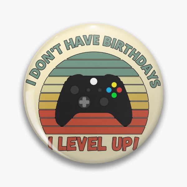 Item preview, I don't have birthdays. I level up! Retro Sunset Design designed and sold by Meek-Anime.