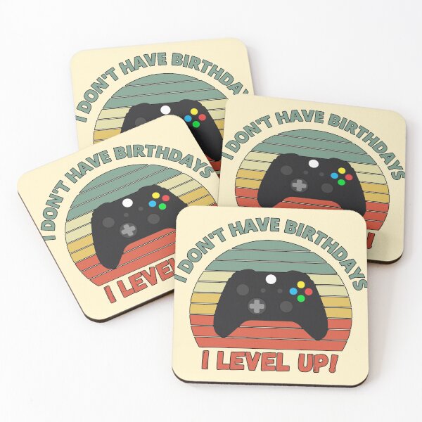 Item preview, I don't have birthdays. I level up! Retro Sunset Design designed and sold by Meek-Anime.