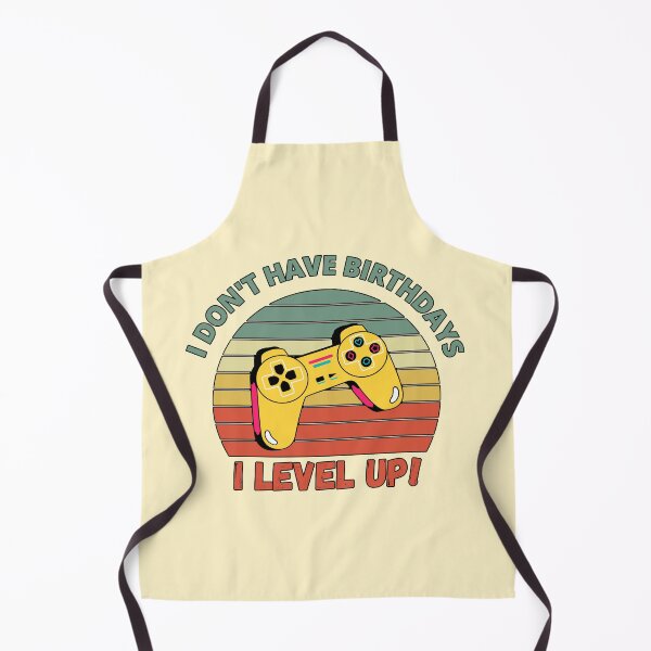 Item preview, I don't have birthdays. I level up! Yellow Controller Retro Sunset Design designed and sold by Meek-Anime.