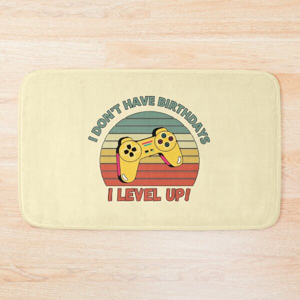 Item preview, I don't have birthdays. I level up!  Yellow Controller Retro Sunset Design designed and sold by Meek-Anime.