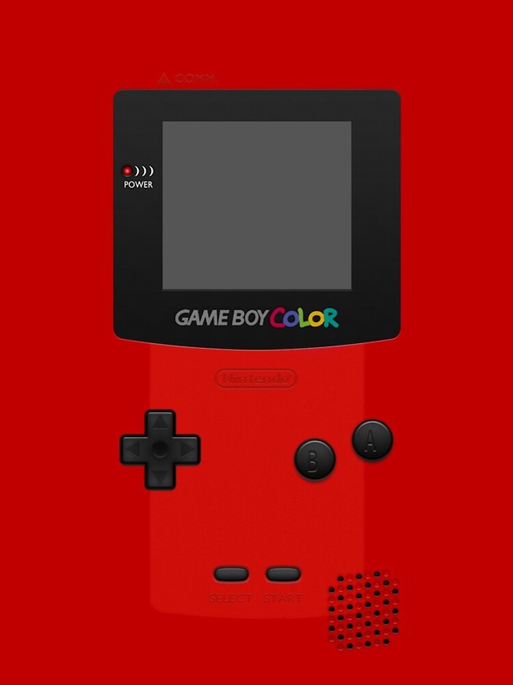 Red Nintendo Gameboy Color by bubblywums