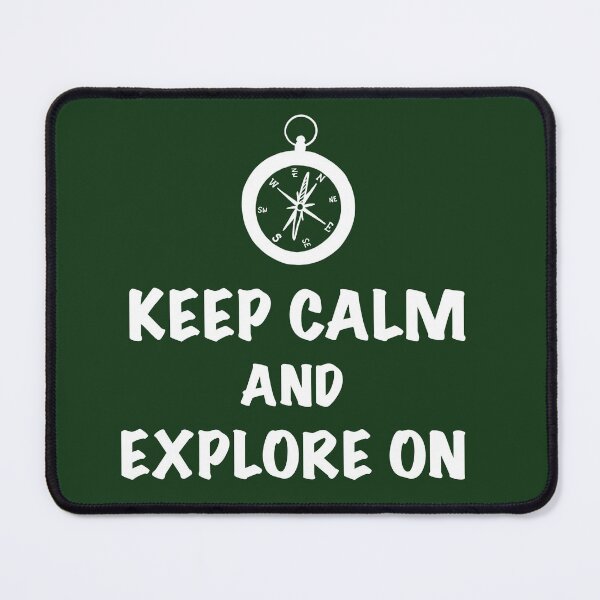 Item preview, Keep Calm and Explore On - White & Forest Green designed and sold by EcoElsa.