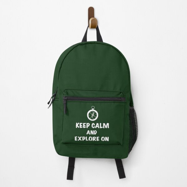 Item preview, Keep Calm and Explore On - White & Forest Green designed and sold by EcoElsa.