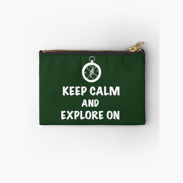 Item preview, Keep Calm and Explore On - White & Forest Green designed and sold by EcoElsa.