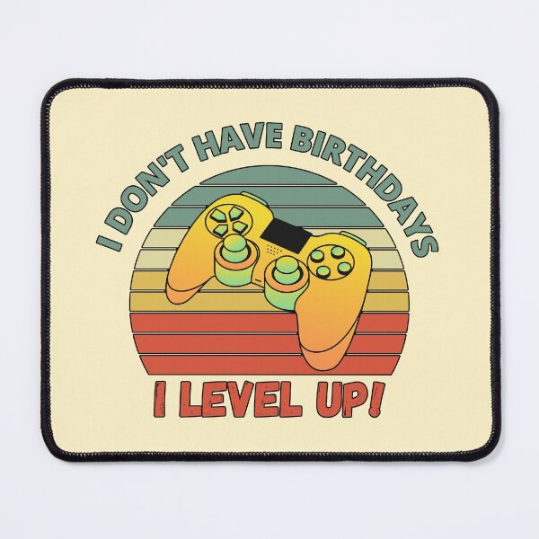 Item preview, I don't have birthdays I level up! Yellow Green Controller Retro Sunset designed and sold by Meek-Anime.
