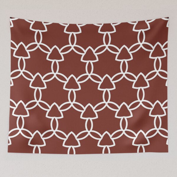 Item preview, Red and White Tessellation Line Pattern 29 Coordinates w/ Farrow and Ball Incarnadine No.248 2022 Popular Color - Colour - Trending Hue designed and sold by ColorOfTheYears.