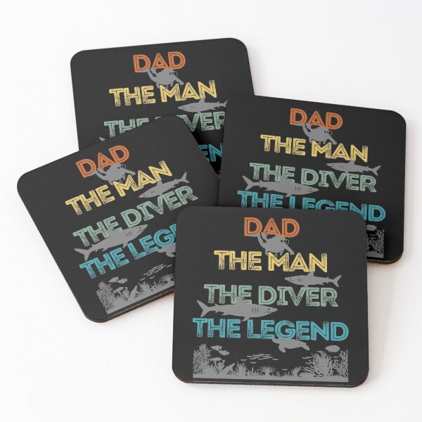 Item preview, Dad The Man The Diver The Legend (Underwater Scenery Retro Design) designed and sold by StudioAquaLumos.