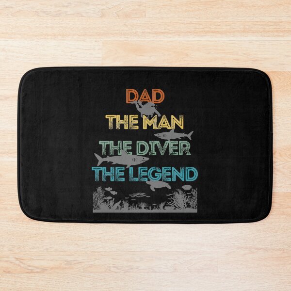 Item preview, Dad The Man The Diver The Legend (Underwater Scenery Retro Design) designed and sold by StudioAquaLumos.