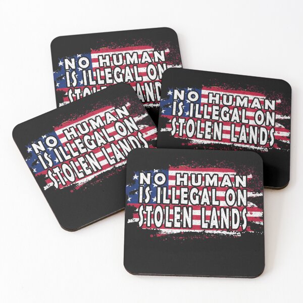 Item preview, No Human Is Illegal On Stolen Land designed and sold by infazbdeen.