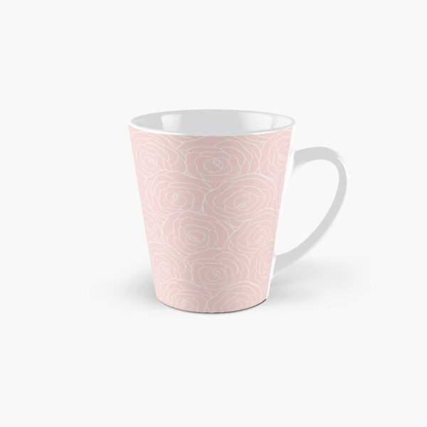 Rose Outlines Pattern - Pink Tall Mug