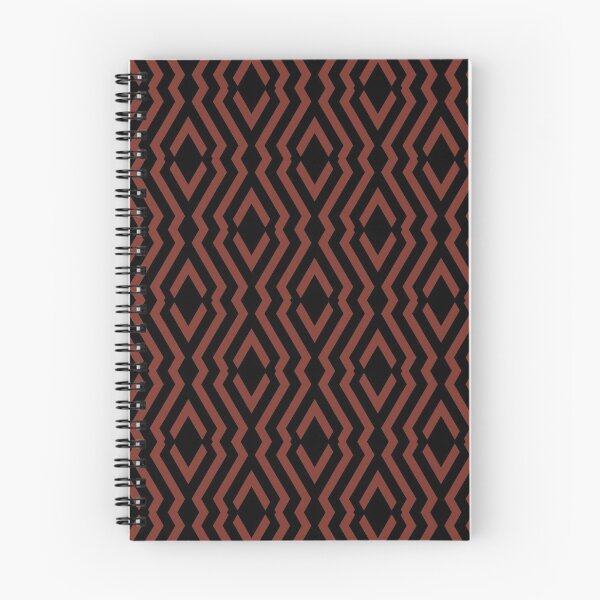 Item preview, Red and Black Diamond Zig Zag Ripple Pattern Coordinates w/ Farrow and Ball Incarnadine No.248 2022 Popular Color - Colour - Trending Hue designed and sold by ColorOfTheYears.