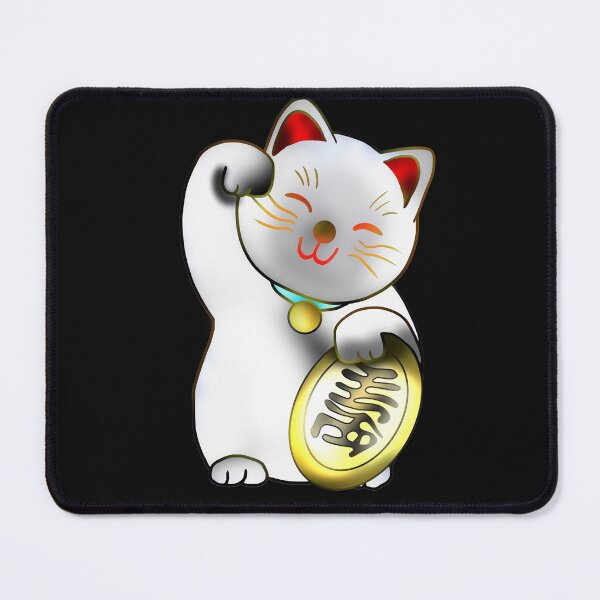Item preview, White maneki good luck cat with coin designed and sold by CuisineCat.