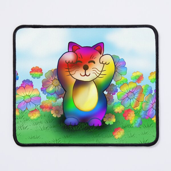 Artikelvorschau, Cute rainbow pride lucky cat entworfen und verkauft von CuisineCat.