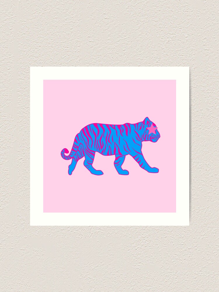 3 Preppy Pink Tiger With Star Eyes PNG Digital Download 