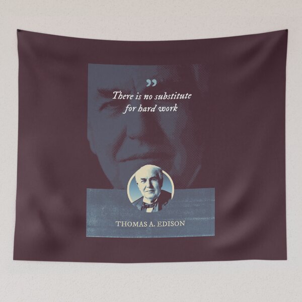 Item preview, Thomas Alva Edison - There is no substitute for hard work designed and sold by Syahrasi.