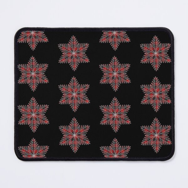 Item preview, Red Plaid Tartan Christmas Snowflake designed and sold by designandclouds.