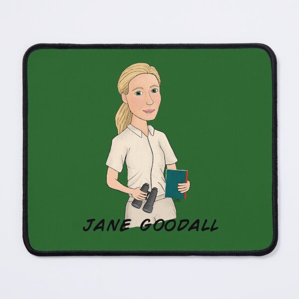 Item preview, Jane Goodall - Young Jane Goodall - Green Background designed and sold by EcoElsa.