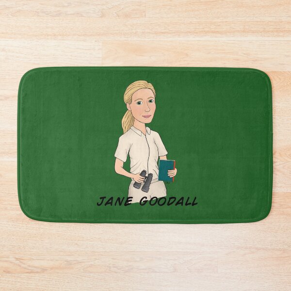 Item preview, Jane Goodall - Young Jane Goodall - Green Background designed and sold by EcoElsa.