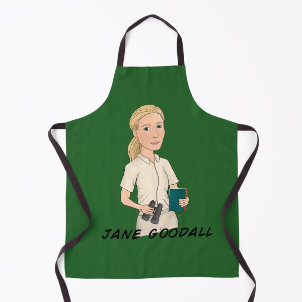 Item preview, Jane Goodall - Young Jane Goodall - Green Background designed and sold by EcoElsa.