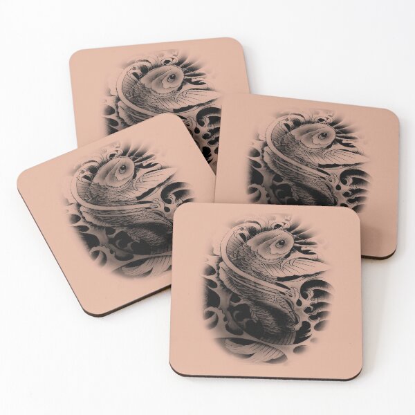 Item preview, Koi fish tattoo designed and sold by attracdionz.