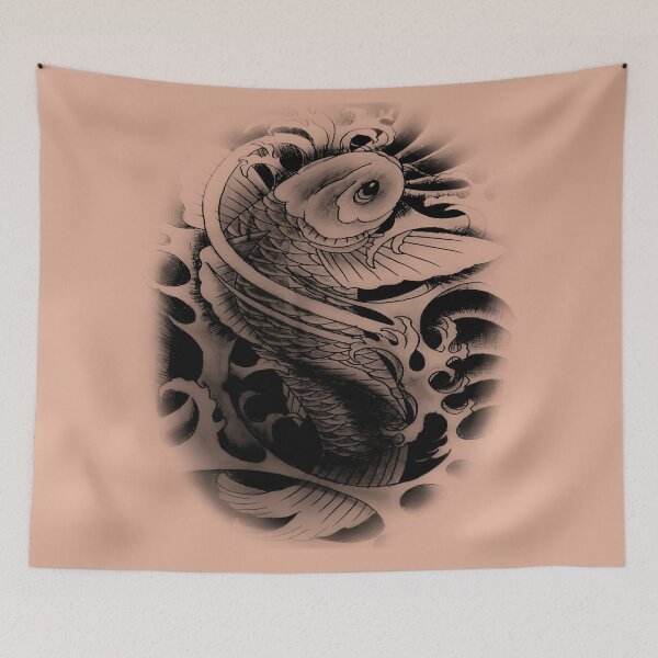 Item preview, Koi fish tattoo designed and sold by attracdionz.