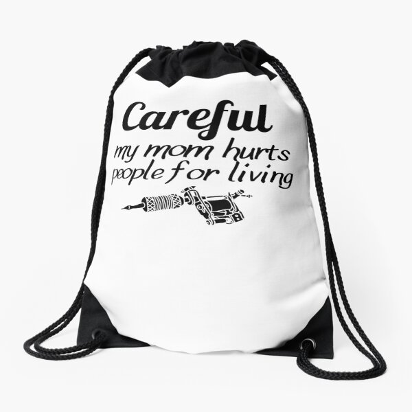 Aperçu de l'œuvre Attention, ma mère fait du mal aux gens pour vivre créée et vendue par Smileycreation.