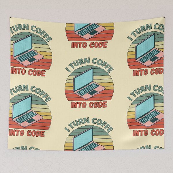 Item preview, Programmer Who Turns Coffee Into Code Design designed and sold by Meek-Anime.