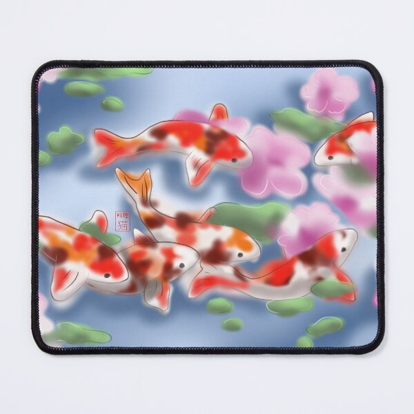 Item preview, Cherry blossoms and koi carp in purple water designed and sold by CuisineCat.