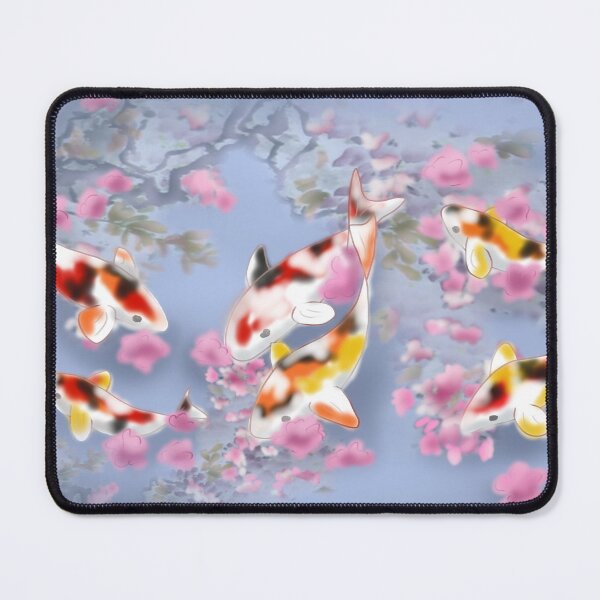Item preview, Koi carp with sakura reflections in a purple pond designed and sold by CuisineCat.