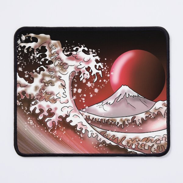 Item preview, The Great Wave and a blood red moon designed and sold by CuisineCat.