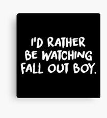 White Brush Text (Black) Canvas Print