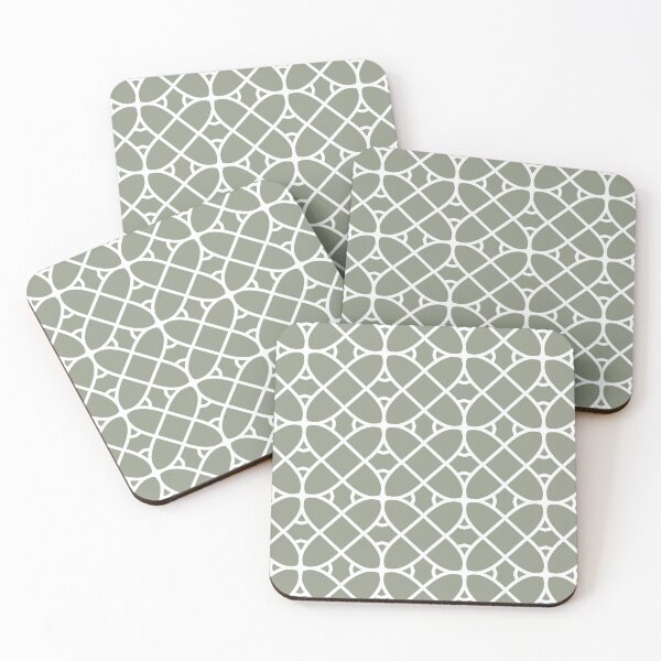 Item preview, Green and White Minimal Geometric Shape Pattern Coordinates w/ Dutch Boy 2022 Color of the Year Cypress Garden 424-4DB - Colour - Trending Hue designed and sold by ColorOfTheYears.