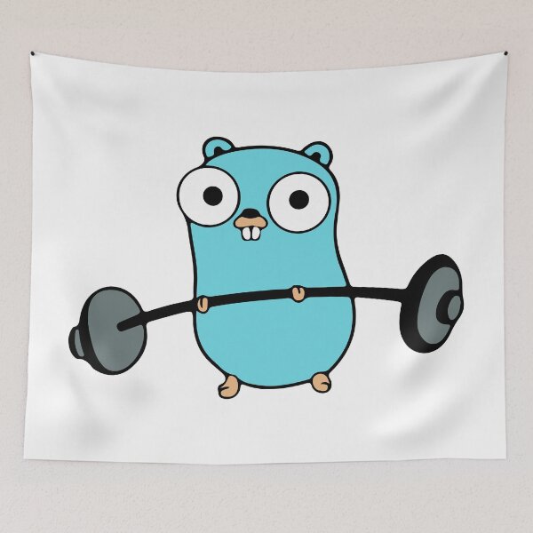 Item preview, Golang Gopher  Go Workout designed and sold by THEMADBRUSH.