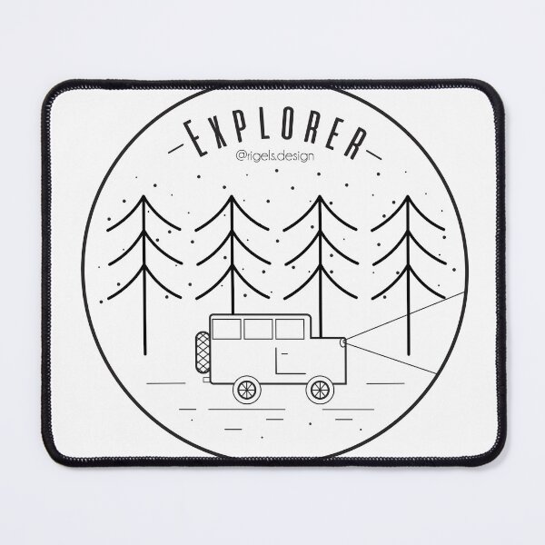 Item preview, Explorer - Explore the Great Outdoors - Hike - Line Art Badge designed and sold by Rigel Bergonio.