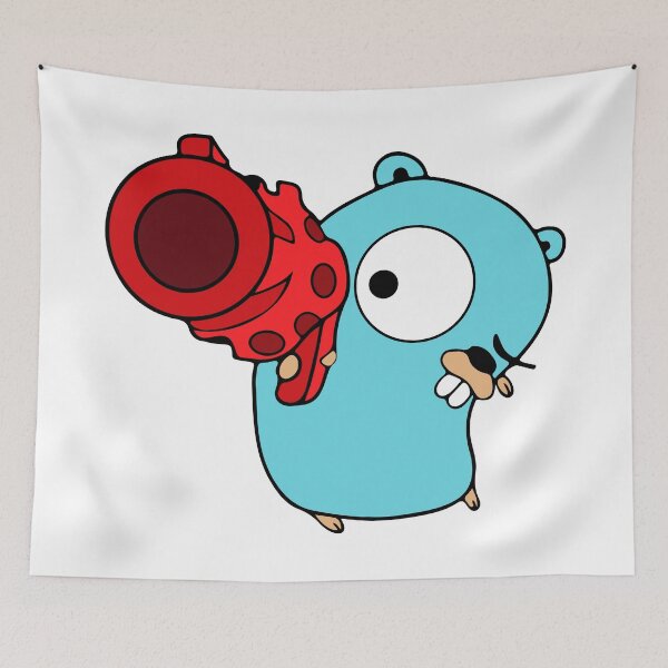 Item preview, Golang Gopher Go Shoot designed and sold by THEMADBRUSH.