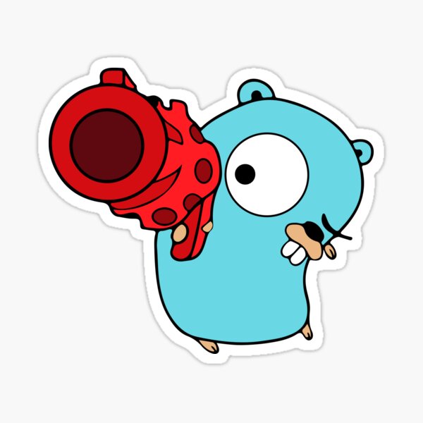 Item preview, Golang Gopher Go Shoot designed and sold by THEMADBRUSH.