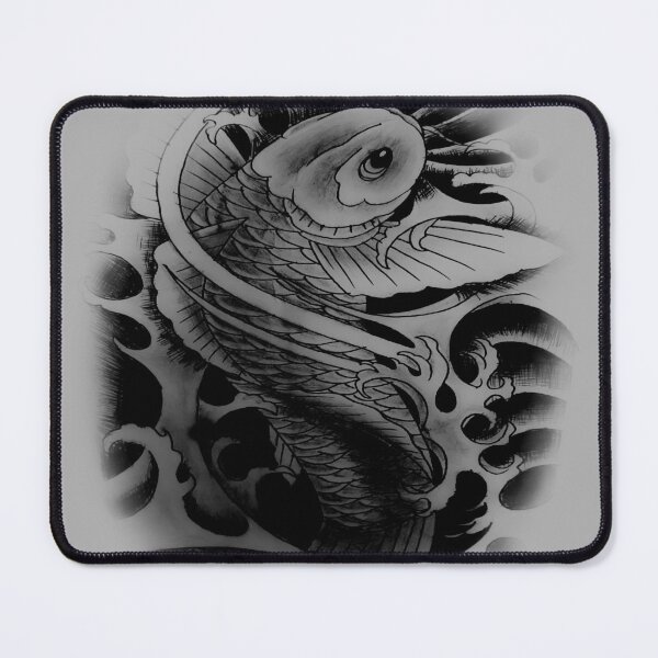 Item preview, Black and grey Koi fish tattoo designed and sold by attracdionz.