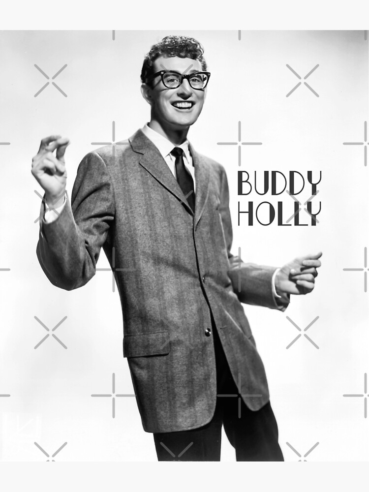 aesthetic buddy holly portrait, rockabilly music Art Print by Mauswohn