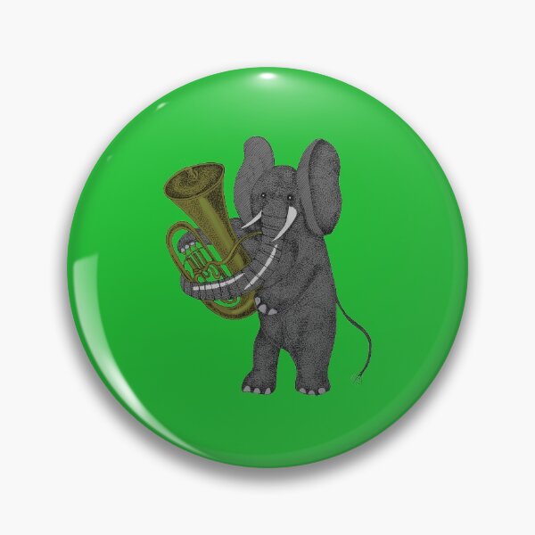Item preview, E is for Elephant playing the Euphonium designed and sold by AnnieHines.