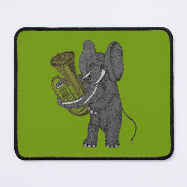 Item preview, E is for Elephant playing the Euphonium designed and sold by AnnieHines.