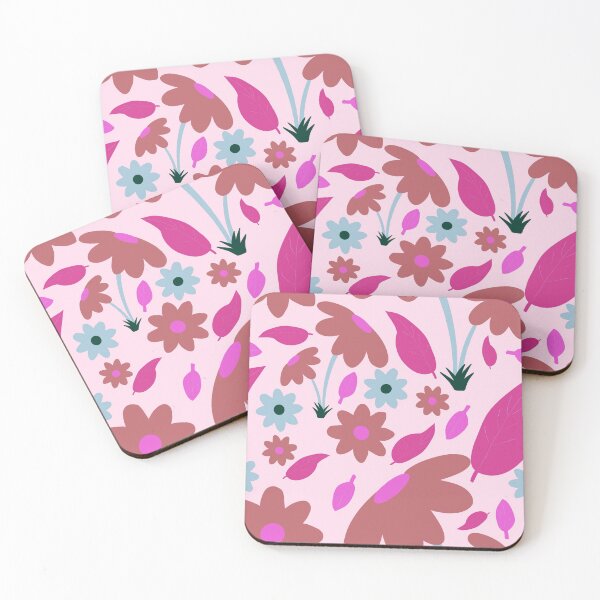 Item preview, Daisy floral pattern- pink flower power  designed and sold by Nadia Arsky.