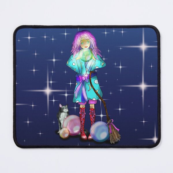 Item preview, Apprentice sorcerer with her cat designed and sold by CuisineCat.