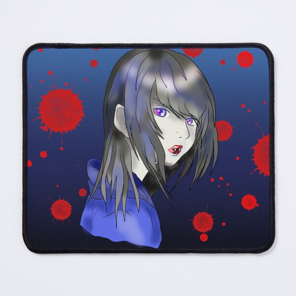 Item preview, Cartoon teenage vampire in blue designed and sold by CuisineCat.