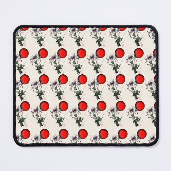 Item preview, Sumi-e watercolor pattern of chrysanthemum and a rising sun designed and sold by CuisineCat.