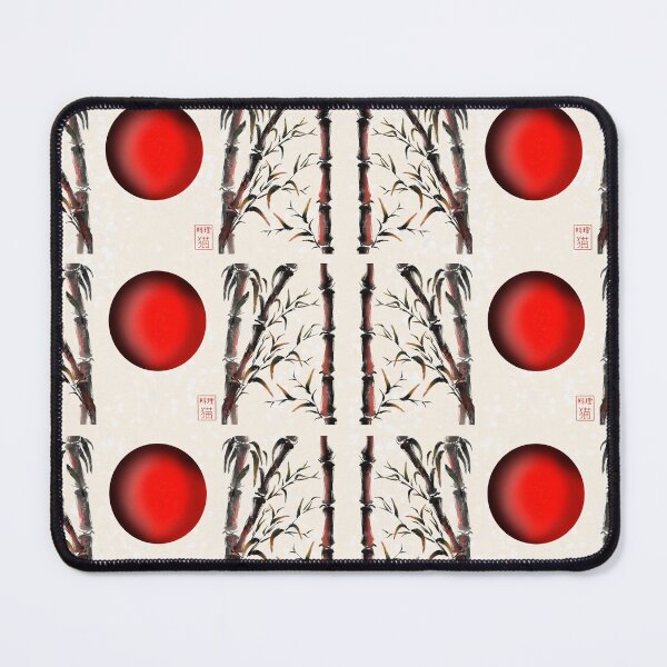 Item preview, Sumi-e pattern of a bamboo forest and a rising sun designed and sold by CuisineCat.