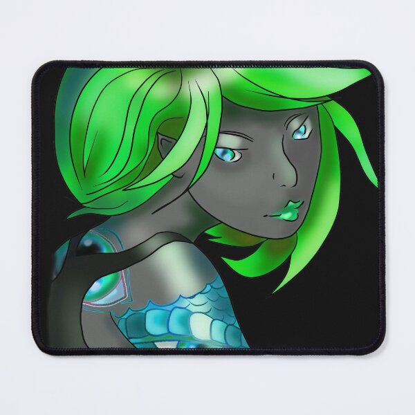 Item preview, Tiefling dark elf in shades of green designed and sold by CuisineCat.