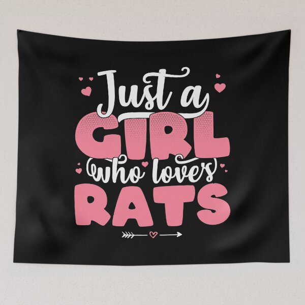 Item preview, Just A Girl Who Loves Rats - Cute Rat lover gift print designed and sold by theodoros20.