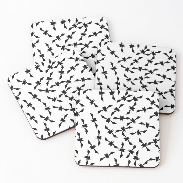 Item preview, Bats in flights black and white pattern designed and sold by Meg M Studio.