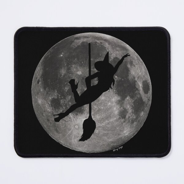 Item preview, Pole Witch / Pole Dancing Witch with Moon designed and sold by WAVYLEGS.